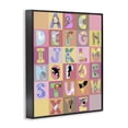 thumbnail image 2 of Stupell Industries Contemporary Animal Alphabet in Pink Black Framed Giclee Art, 24 x 30, by Carla Daly, 2 of 8