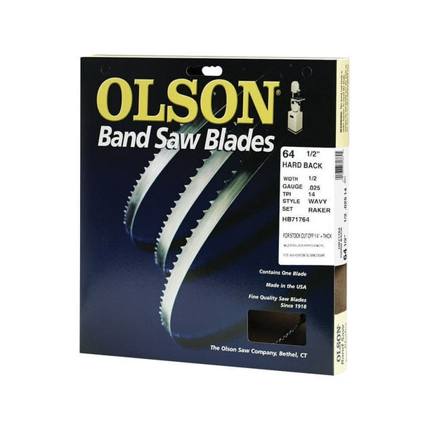 Hoja de sierra de cinta Olson Metal 14 TPI con dientes ondulados, 64,5 cm, 1 paquete