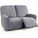 thumbnail image 1 of Nvzi Funda de sofá elástica de jacquard, funda de sofá de forro polar, funda de sillón reclinable para sala de estar, fácil de instalar, lavable, protector de sofá de 2 plazas (gris), 1 of 4