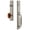 Satin Nickel, variant on Grandeur 848816 Carre Solid Brass Rose Dummy Full Plate "F" Grip Handleset - Brass