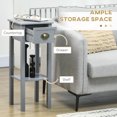 thumbnail image 4 of HOMCOM Side Table Set of 2, Narrow Tall End Table with Drawer and Shelf, 4 of 10