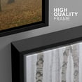 thumbnail image 4 of wall26 - 3 Piece Framed Canvas Wall Art - Morning Mist in Autumn Birch Grove - Modern Home Art Stretched and Framed Ready to Hang - 16"x24"x3 Black, 4 of 5