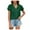 Green-02, variant on Mittory Womens Tops Short Sleeve V Neck Blouses Dressy Casual Flowy Polka Dots Ruffle Sleeve Shirts