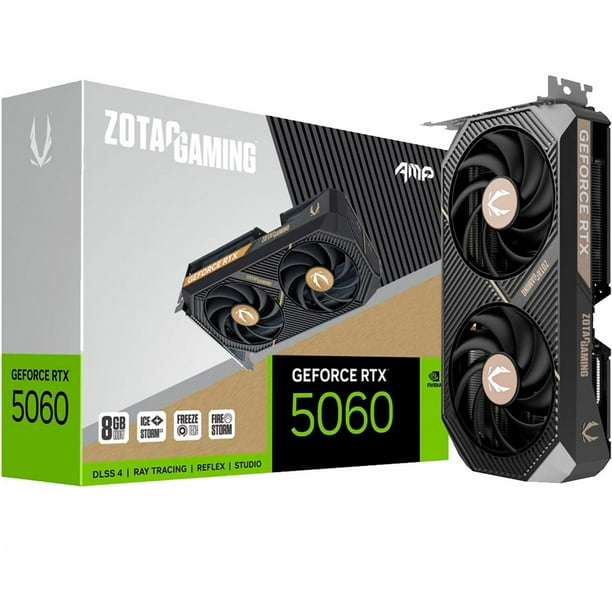 Tarjeta de Video ZOTAC GAMING GeForce RTX 5060 AMP 8GB GDDR7 ZT-B50600F-10M