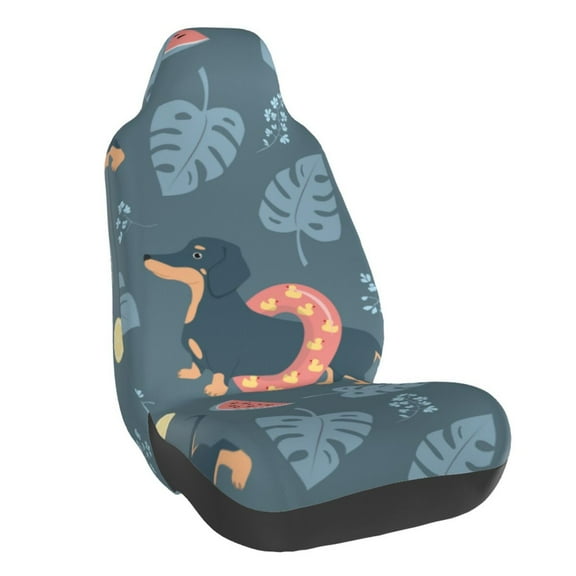 Naloa Watermelons Dachshunds Car Seat Covers Universal Front Seat Coves for Car Accessories ,Padded Car Covers for Automotive, SUV, Truck, and Van
