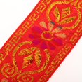 thumbnail image 3 of 7M Embroidery Jacquard Ribbon Clothing Flower Ribbons Crafts 1.77inch , Red, 3 of 8