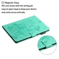 thumbnail image 3 of ELEHOLD Slim Leather Case for iPad 10th Gen 10.9" 2022, Embossed Butterflies Pattern Glitter Diamond Card Slots Kickstand Multi-Functional Folio Case,Green, 3 of 6