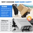 thumbnail image 6 of ZHJINGYU Folding Hand Truck 4-Wheel Aluminum Utility Cart, Black, 6 of 6