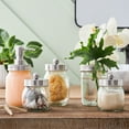 thumbnail image 3 of Home-Complete 5-Piece Mason Jar Bathroom Accessories Set with Lids, Silver, 3 of 11