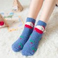 thumbnail image 2 of Calcetines de mujer de vellón de coral con dibujos tridimensionales, calcetines navideños para el suelo, calcetines de felpa cálidos y gruesos para otoño e invierno, 2 of 7