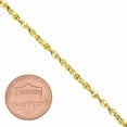 thumbnail image 2 of 2.7mm 14k Yellow Gold Plated Twisted Singapore Chain Link Bracelet, 9 inches, 2 of 7