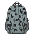 thumbnail image 3 of Black Cat and Yarn Ball Blue Pattern Cute School Backpack Bag with Padded Back and Adjustable Shoulder Straps 16.9 X 12.6 X 5.9 Inches, 3 of 4