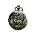 thumbnail image 4 of Pocket Watch Vintage for Men Portable Watches Deer Mechanical Retro Man, 4 of 6