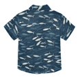 thumbnail image 2 of Dailycode Small Short Sleeve Button Down Shirts Small Fish Swimming Casual Shirt 3-10 Years, 2 of 9