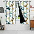 thumbnail image 5 of Nanqianyi Watercolor Floral Blackout Curtains 52"W x 63"L for Bedroom, Living Room, Set of 2 Thermal Insulated Drapes, 5 of 8