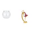 thumbnail image 1 of Acuario de escritorio,Pecera pequeña transparente,pecera,jarrón,mesa,Tanque de peces Contenedor de acuario transparente Hogar,Estatua de la niña bailarina,Estatua de bailarina de, 1 of 8