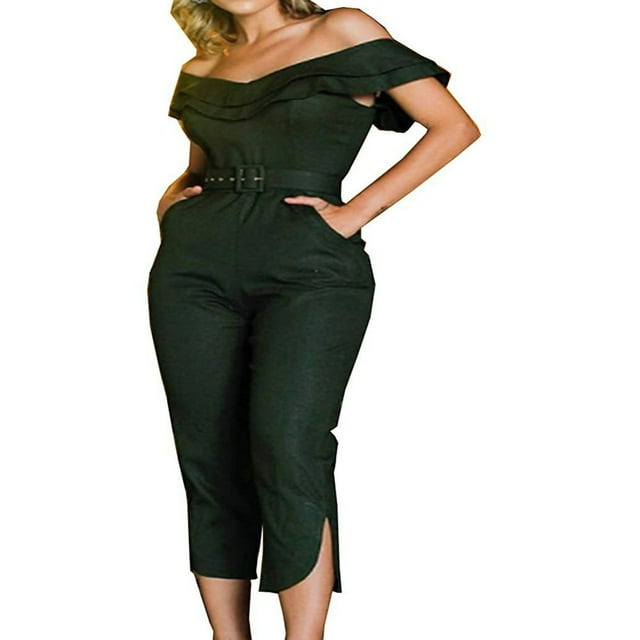 Pantalon de Jogging Bodycon Belt Romper pour Femmes