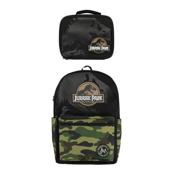 Jurassic Park INGEN Camo 17" Backpack and Lunch Tote Set
