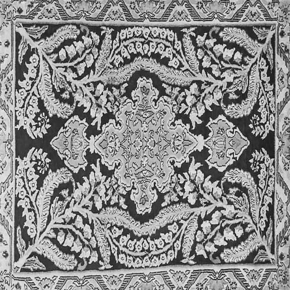 Ahgly Company Indoor Square Persian Gray Traditional Area Rugs, 8' Square