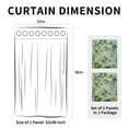 thumbnail image 4 of Easy-Going 2 Panels Set Peony Flower Printed Curtains with Grommet Room Darkening Blackout Curtains, Blue, 52x96 in, 4 of 7