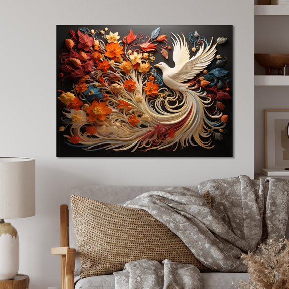 Designart "Fire Christianity Pentecost wall decor" Spiritual Metal Art Living Room