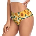 thumbnail image 2 of Fotbe Green Leaf Sunflower Calzones Estampados para Mujer – Ropa Interior de Algodón, Cómoda, Suave y Elástica-3X-Large, 2 of 6