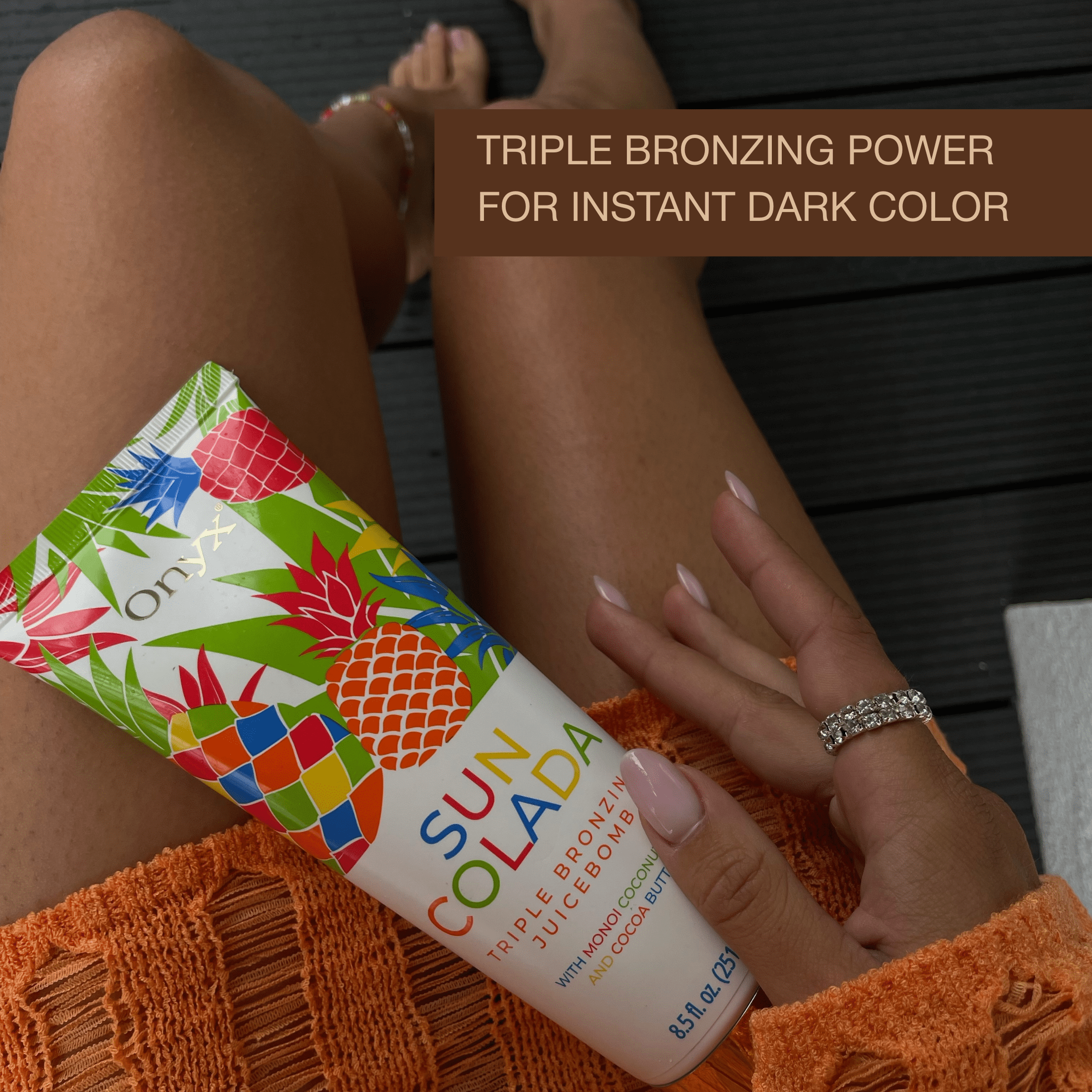 Onyx Suncolada Triple Bronzer - Indoor Tanning Lotion, 8.5 fl oz