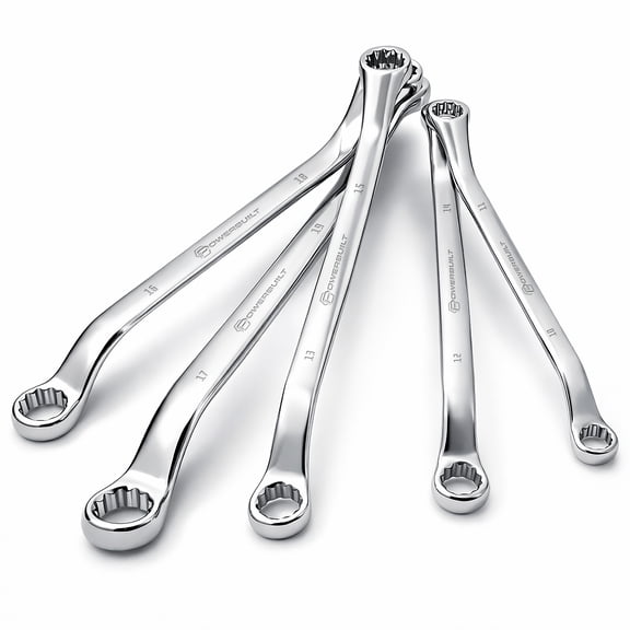Powerbuilt 5 Piece Metric Offset Double Box-End Wrench Set - 644053