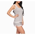 thumbnail image 4 of Conjunto de Pijama Para Mujer Camiseta Sin Mangas y Pantalones Cortos de Pijama nine bull  S, 4 of 6