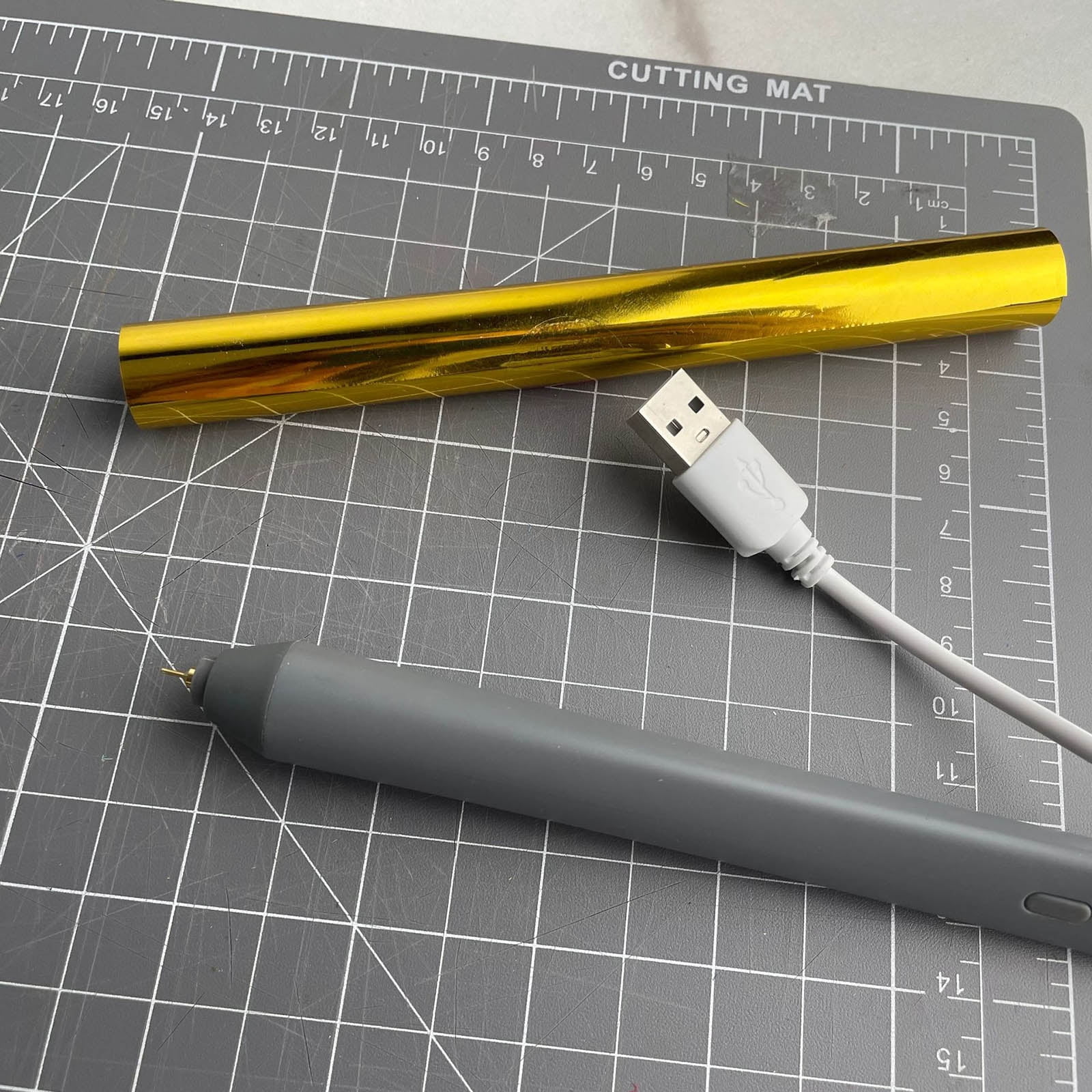 USB Powered Heat Foil Pen for Hot Stamping Foil Paper Scrapbooking Paper Cards Craft with Gold Foil Roll Drawing Pen