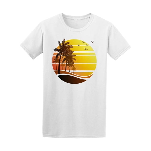 Tropical Beach Summer Sunset  T-Shirt Men -Image by Shutterstock, Male Medium