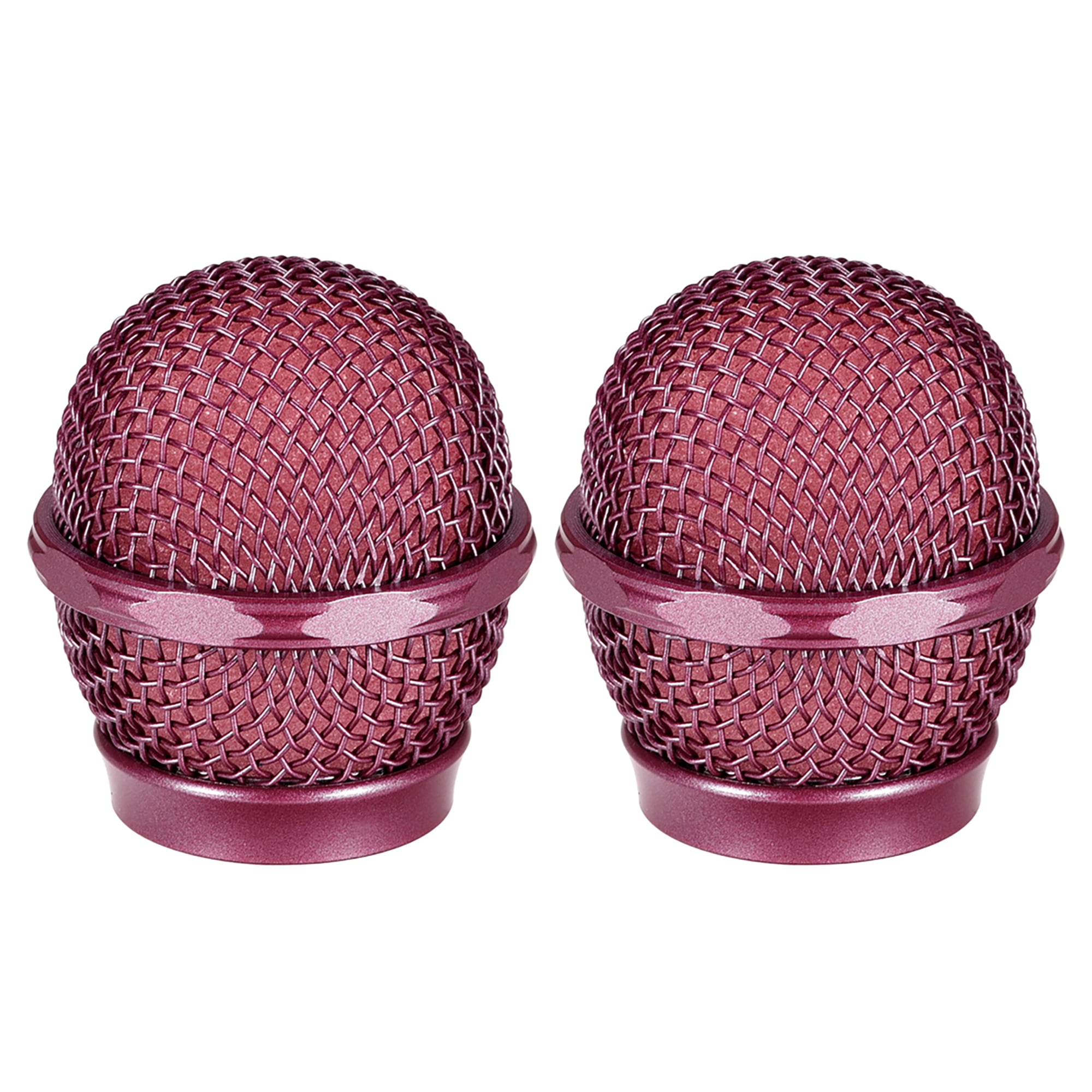 Pink Microphone Ball Head Mesh Grille Round Metal with Foam Inner