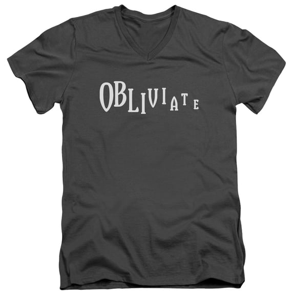 Harry Potter - Obliviate - Slim Fit V Neck Shirt - Medium