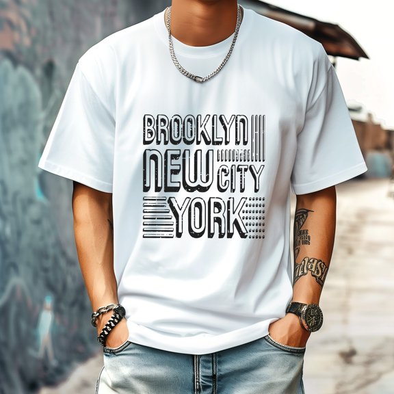 Men's T Shirt Round Neck Patterned Tee Summer New Sports Shirt Vintage Style Gift for Friends XS