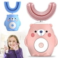 thumbnail image 2 of Cepillo de dientes eléctrico ultrasónico automático en forma de U para niños, bonito cepillo de dientes sónico para niños con dibujos animados, impermeable, recargable por USB, 2 of 5