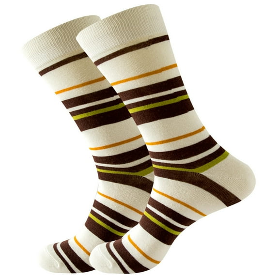 Clearance Sale Ukumplol Mens Socks Wool Socks Mens Adult Unisex Stripe Colorful Street Personality Medium Socks Stocking Stuffers for Adults Men D One Size