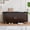 Coffee, variant on avobird 43.3" 2-Tier Storage Bench,Wide Shoe Bench with Thickened Padded Seat Cushion, Mid Century Modern Fluted Sliding Door and Adjustable Shelf, for Entryway,Bedroom walnut