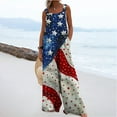 thumbnail image 6 of JURANMO 4th of July Outfits for Women 2025 Summer Cute Jumpsuits Fashion American Flag Print Overalls with Pockets Blue S, 6 of 9