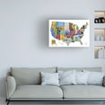 thumbnail image 2 of Trademark Fine Art Design Turnpike License Plate Map USA 2 Canvas Wall Art - 16x24, 2 of 5