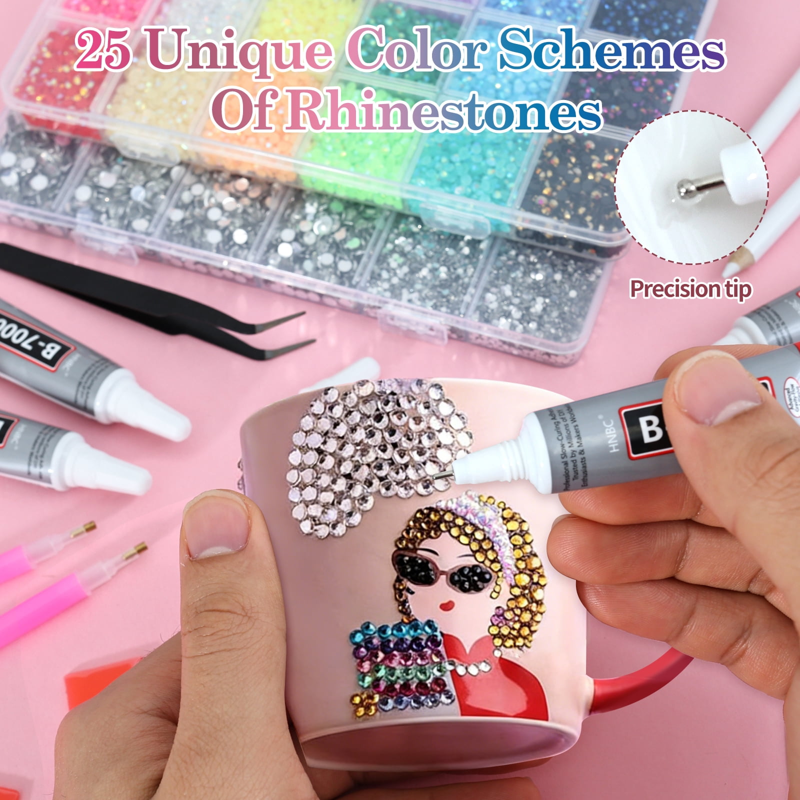 48Color 45000pcs Jelly Resin Rhinestones for Bedazzling Crafting ,Colorful AB Gems Charms for Nails Eyes Face Makeup Tumblers Bottles DIY Crafts Clothes Shoes Phones, 2mm 3mm 4mm 5mm