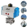 thumbnail image 4 of DENEST 1" Pneumatic Actuated Ball Valve 304 Stainless Steel Pneumatic Ball Valve Blue, 4 of 14