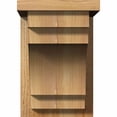 thumbnail image 2 of 8"W x 12"D x 12"H Mediterranean Rough Sawn Corbel w/Backplate, Western Red Cedar, 2 of 9