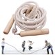 thumbnail image 1 of ZHAOCHENG Cuerda para saltar larga, cuerda para saltar multijugador, cuerda para saltar larga con mango de madera, la mejor cuerda para saltar holandesa doble para deportes escolares y actividades al, 1 of 5
