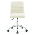 thumbnail image 5 of Modway Ripple Modern Vinyl Armless Mid Back Office Chair in White, 5 of 9