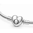 thumbnail image 4 of Heart Clasp Snake Chain Bracelet Silver - With Gift Box 17cm, 4 of 6