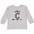 thumbnail image 3 of Inktastic Letter C Monogram Tribal Arrow Girls Long Sleeve Toddler T-Shirt, 3 of 5