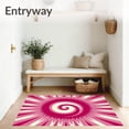 thumbnail image 3 of ODIKA 6'x9' Machine Washable Non-Slip Area Rug, Sunburst Radial Swirl Captivating Gradient High Traffic Rug with Pad, Pink, 591361, 3 of 8