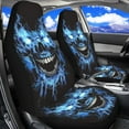 thumbnail image 3 of Yuyamidu Blue Flame Skull Car Front Seat Covers Soft Car Seat Cover Easy Installation Breathable Front Seat Cover Protection Interior Accessories Universal for Auto Truck Van SUV 2 Pcs, 3 of 7