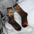 thumbnail image 5 of KLL Cool Flame Lion A Print Cool Socks Men's Women's Crew Socks Funny Crazy Novelty Stockings, 5 of 6
