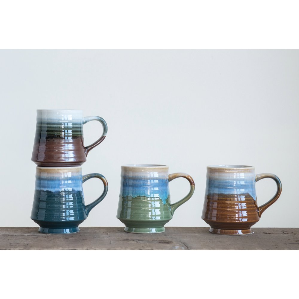 Creative CoOp Reactive Glaze Stoneware Mug (Set of 4 Colors) Walmart